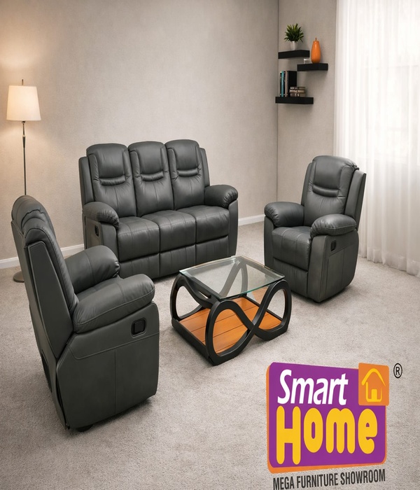 black colour premium recliner sofa set